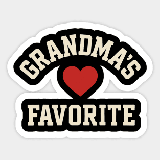 Grandma’s Favorite Cute Heart Grandchild – Favorite Grandkid Gift Sticker
